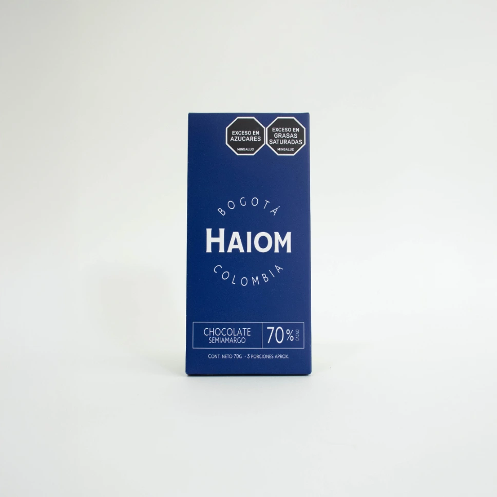 TABLETA HAIOM CHOCOLATE SEMIAMARGO 70% CACAO 70g