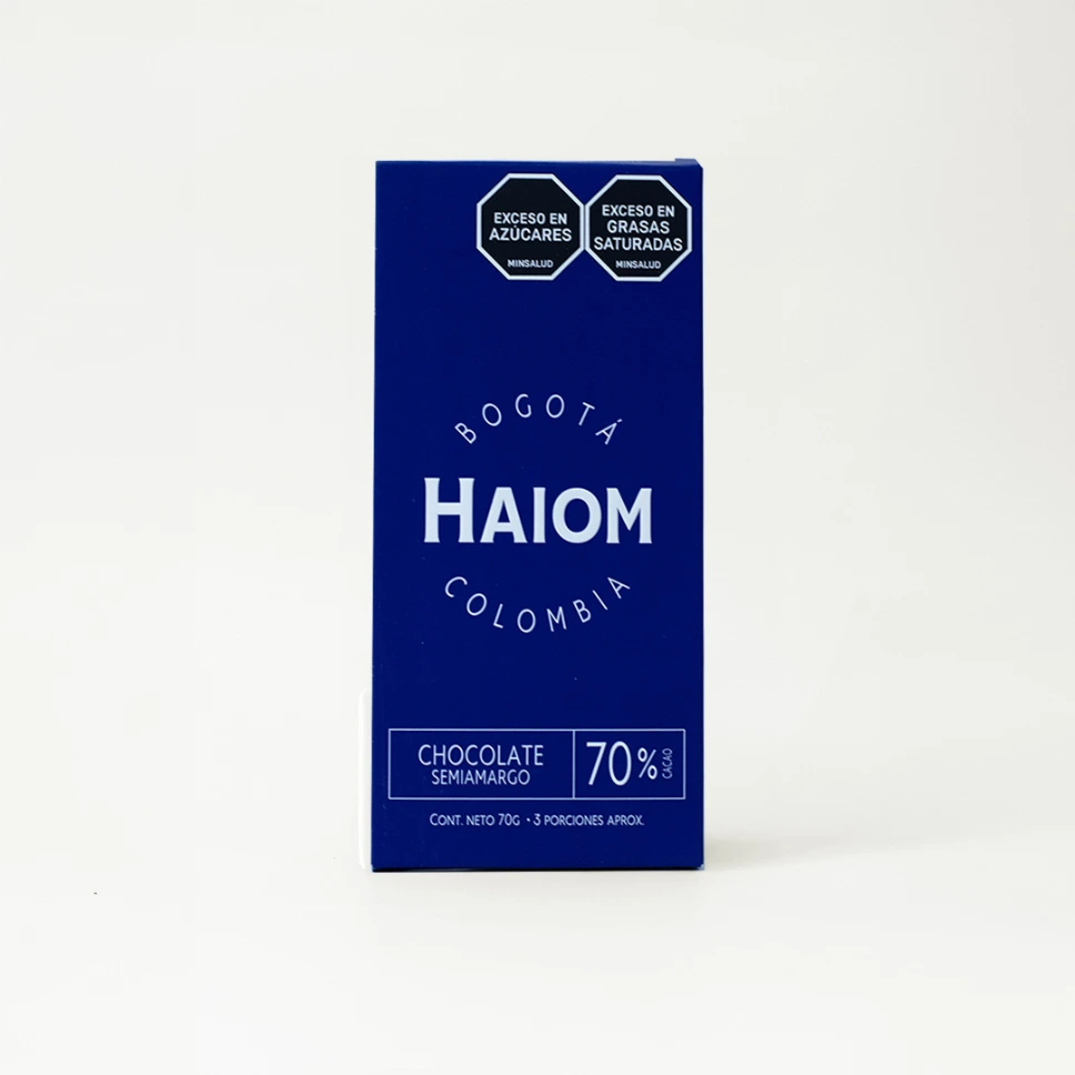 [HAPT11011] TABLETA HAIOM CHOCOLATE SEMIAMARGO 70% CACAO 70g