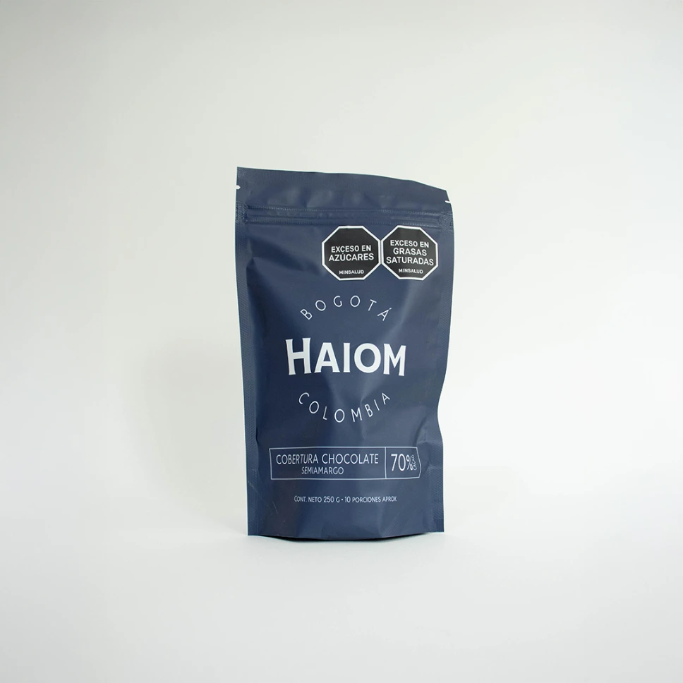 [HAPT11012] COBERTURA HAIOM CHOCOLATE SEMIAMARGO 70% CACAO 250g