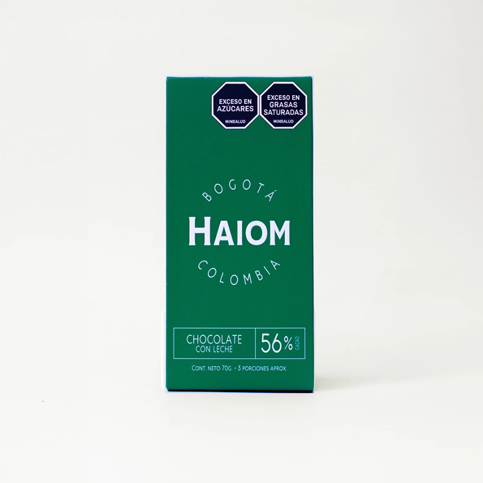 [HAPT12021] TABLETA HAIOM CHOCOLATE CON LECHE 56% CACAO 70g