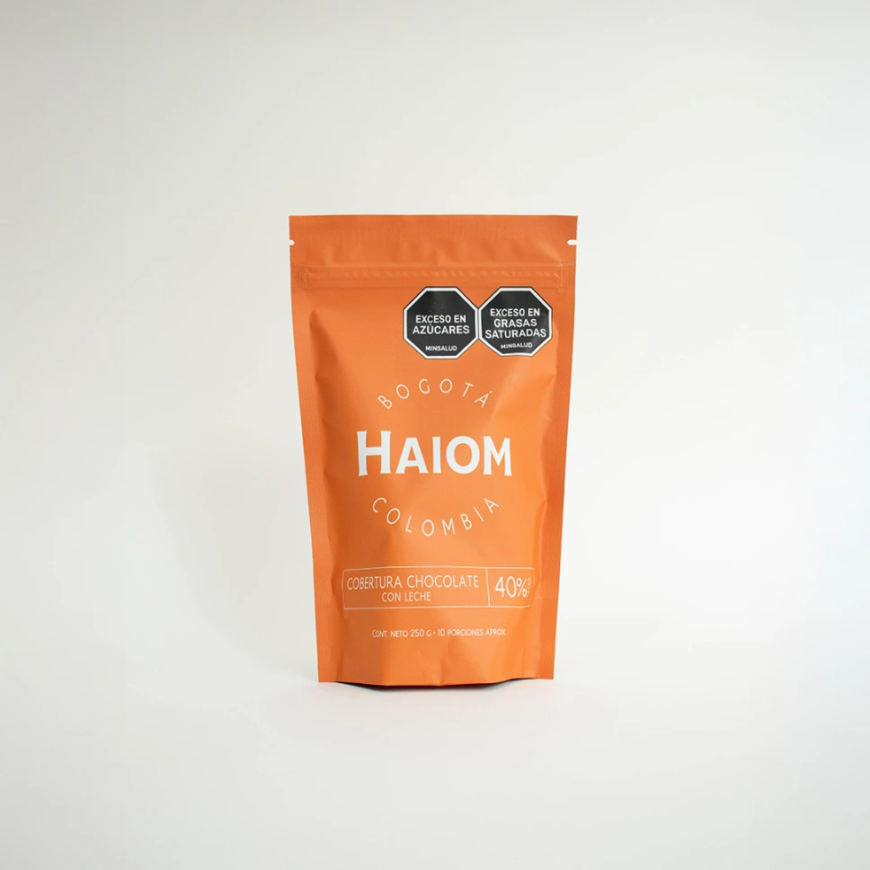 [HAPT12012] COBERTURA HAIOM CHOCOLATE CON LECHE 40% CACAO 250g