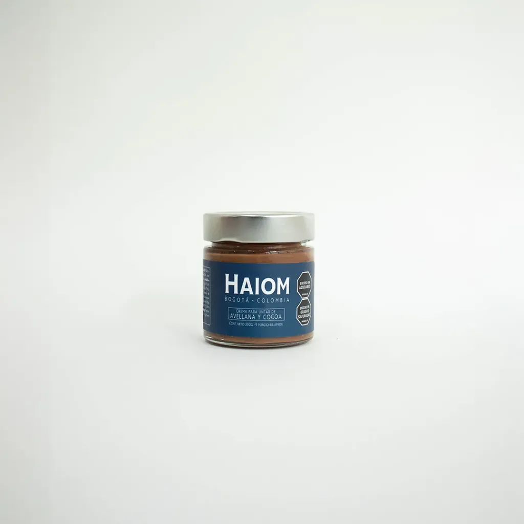 FRASCO HAIOM CREMA PARA UNTAR DE AVELLANAS Y CACAO 200g